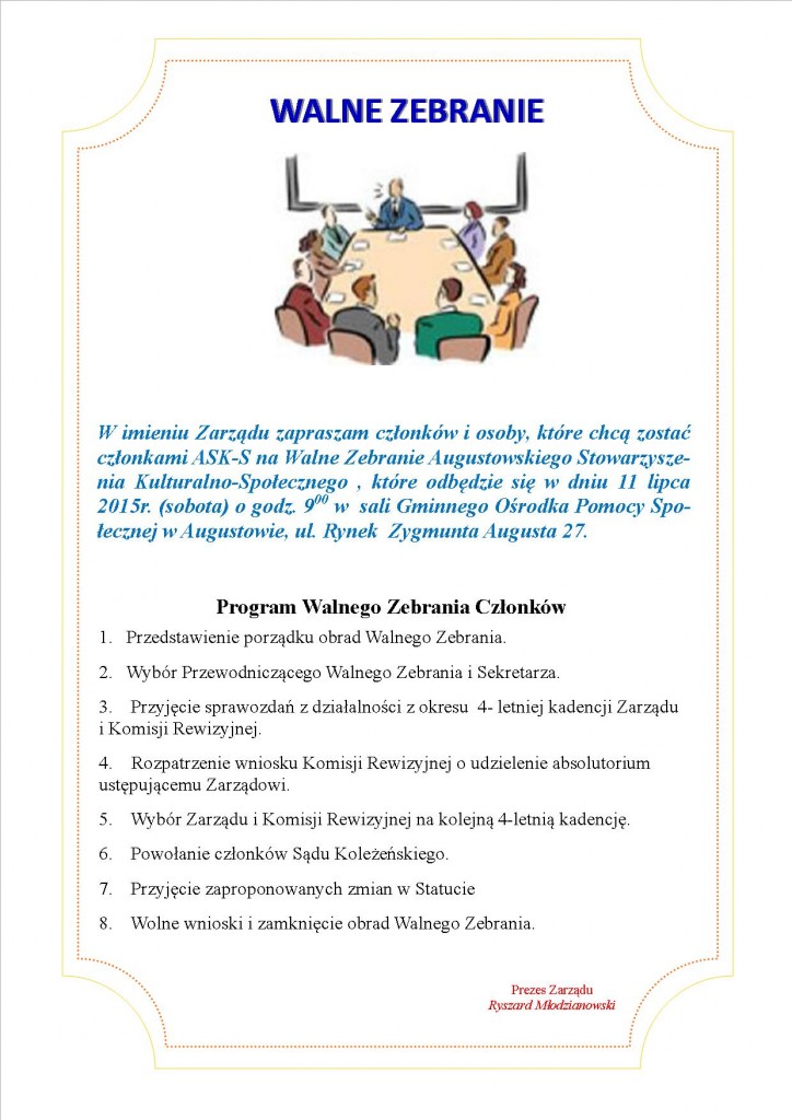 WALNE ZEBRANIE lipiec władze