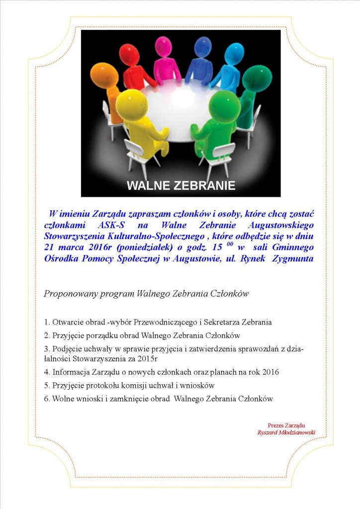 WALNE ZEBRANIE